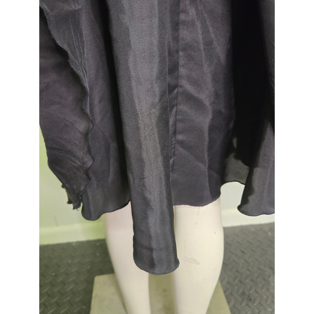 Vintage Old Hollywood Fit n Flare Black Silk Halter Neck Midi Dress 8 Party - Picture 14 of 15